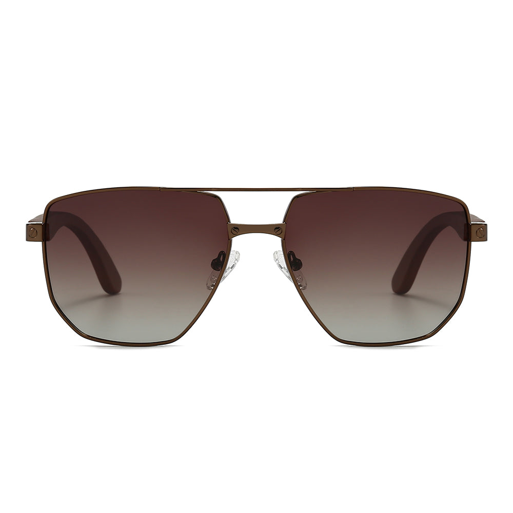 Wood Vintage Aviator Sunglasses